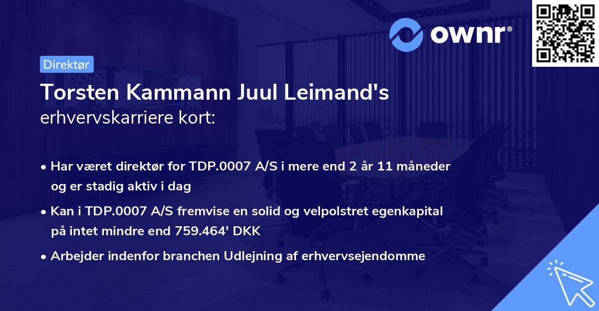 Torsten Kammann Juul Leimand's erhvervskarriere kort