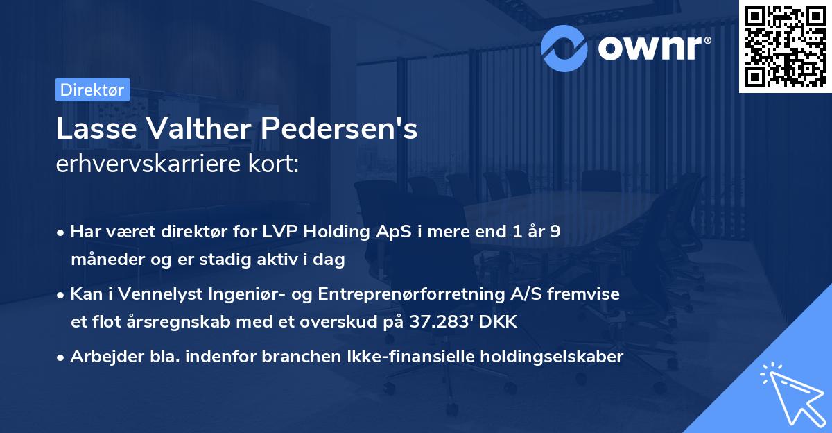 Lasse Valther Pedersen's erhvervskarriere kort