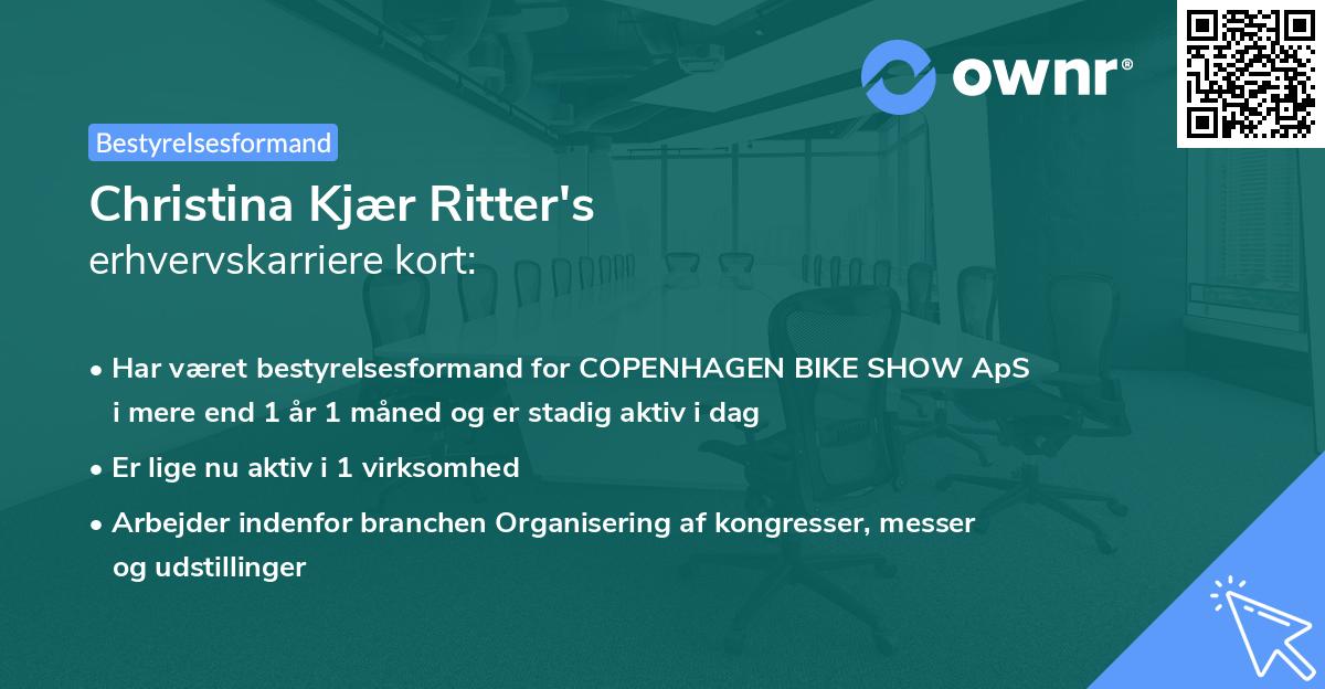 Christina Kjær Ritter's erhvervskarriere kort