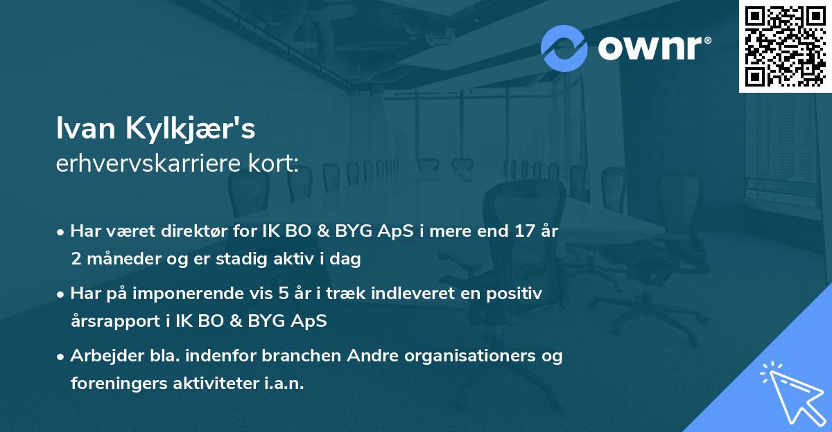 Ivan Kylkjær's erhvervskarriere kort