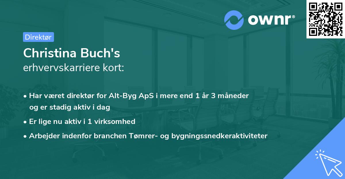 Christina Buch's erhvervskarriere kort