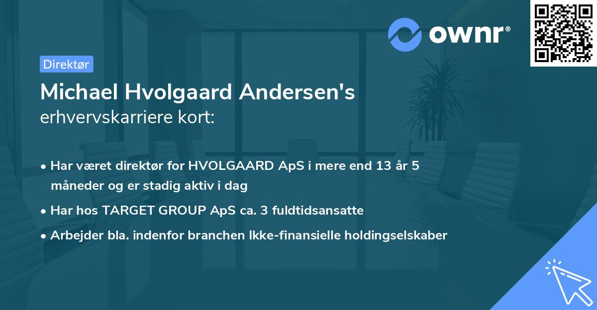 Michael Hvolgaard Andersen's erhvervskarriere kort
