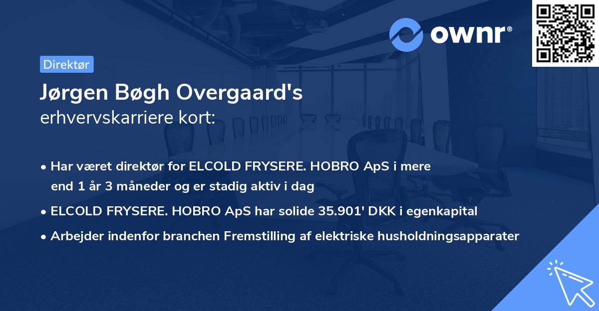 Jørgen Bøgh Overgaard's erhvervskarriere kort