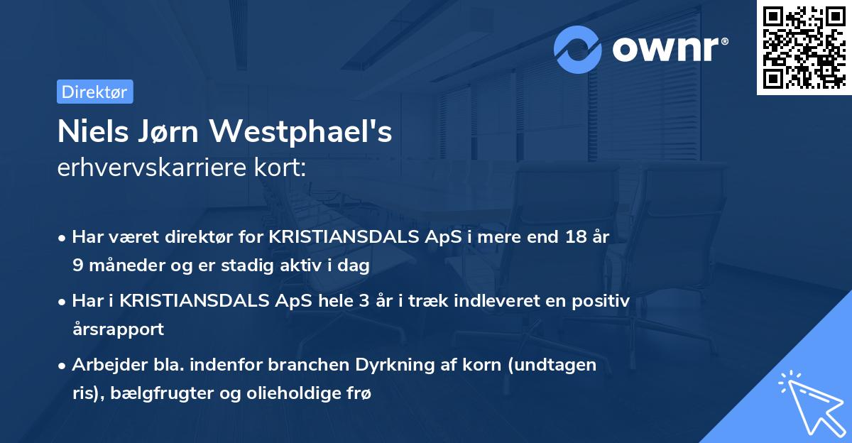 Niels Jørn Westphael's erhvervskarriere kort