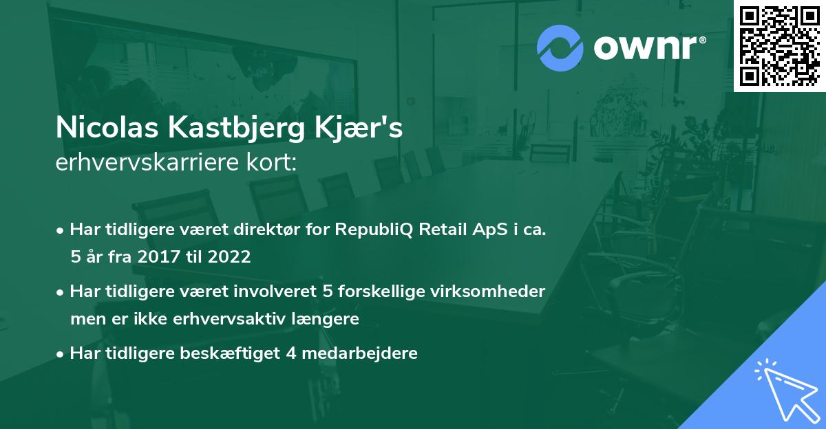 Nicolas Kastbjerg Kjær's erhvervskarriere kort