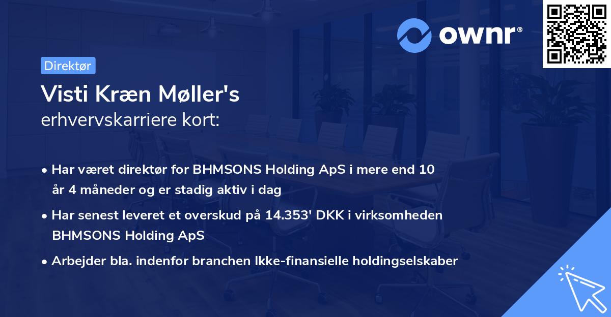 Visti Kræn Møller's erhvervskarriere kort