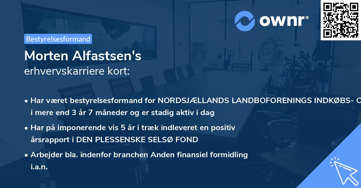 Morten Alfastsen's erhvervskarriere kort
