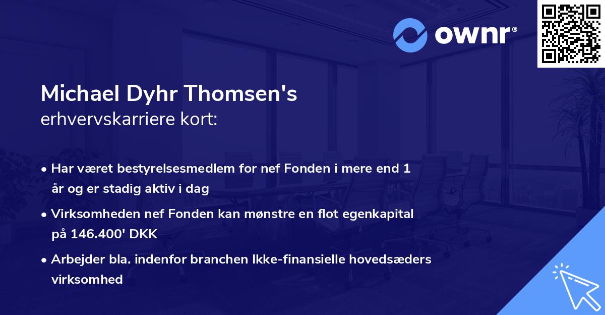 Michael Dyhr Thomsen's erhvervskarriere kort