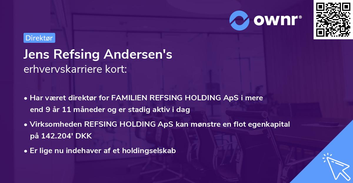 Jens Refsing Andersen's erhvervskarriere kort