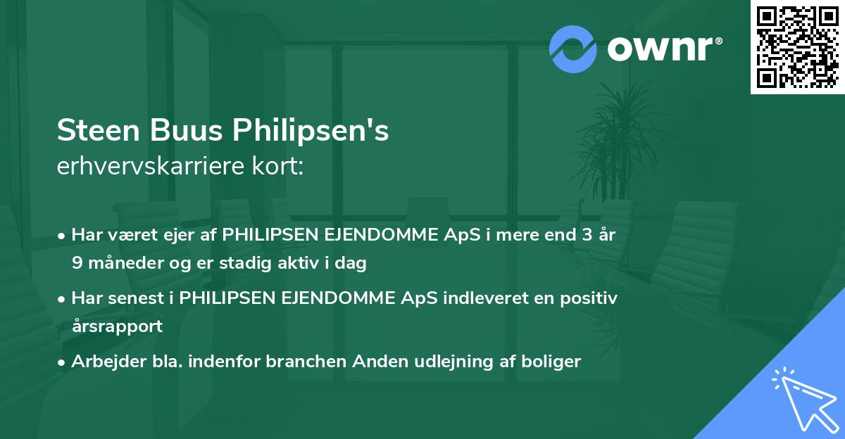 Steen Buus Philipsen's erhvervskarriere kort