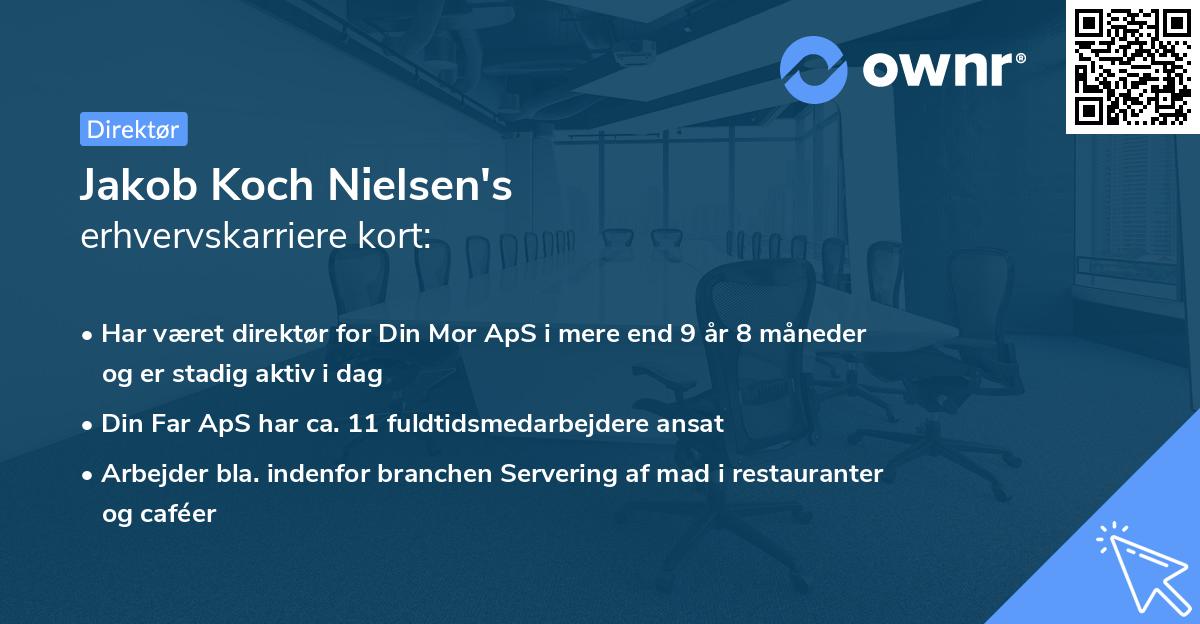 Jakob Koch Nielsen's erhvervskarriere kort