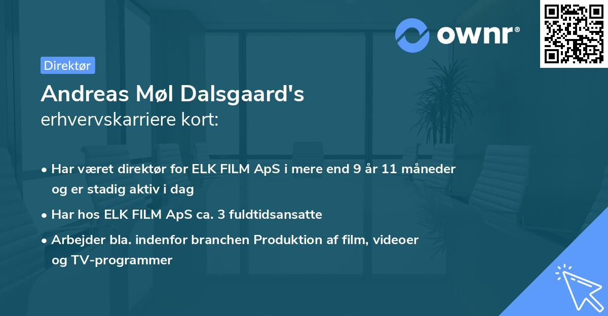 Andreas Møl Dalsgaard's erhvervskarriere kort