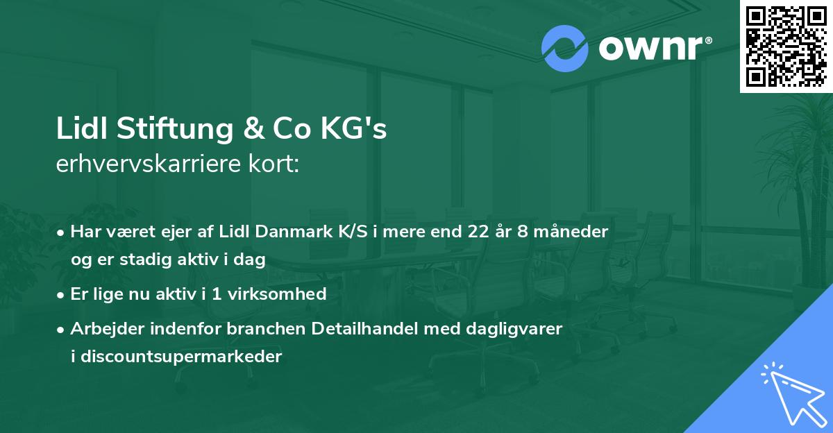 Lidl Stiftung & Co KG's erhvervskarriere kort