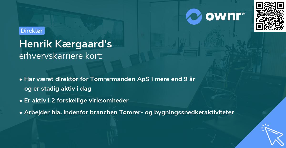 Henrik Kærgaard's erhvervskarriere kort
