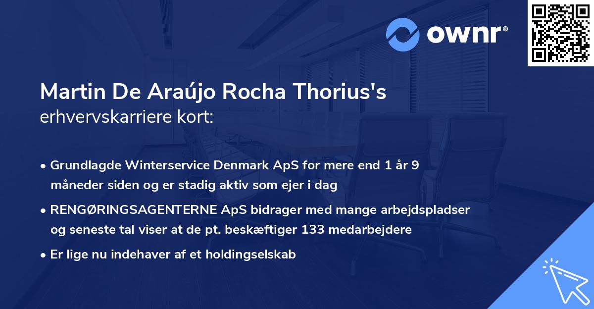 Martin De Araújo Rocha Thorius's erhvervskarriere kort