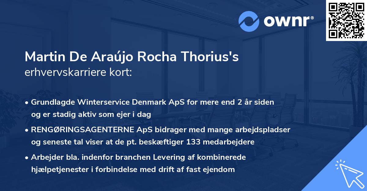 Martin De Araújo Rocha Thorius's erhvervskarriere kort