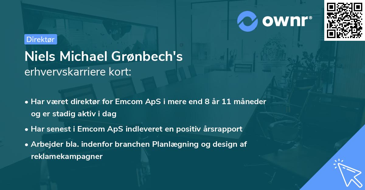 Niels Michael Grønbech's erhvervskarriere kort