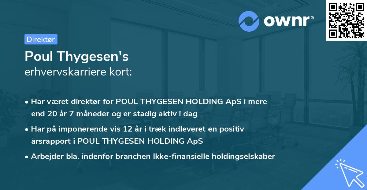 Poul Thygesen's erhvervskarriere kort