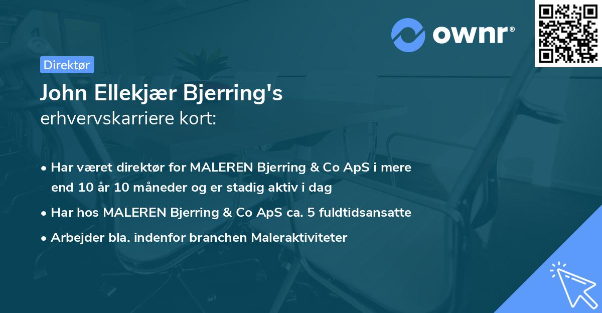 John Ellekjær Bjerring's erhvervskarriere kort