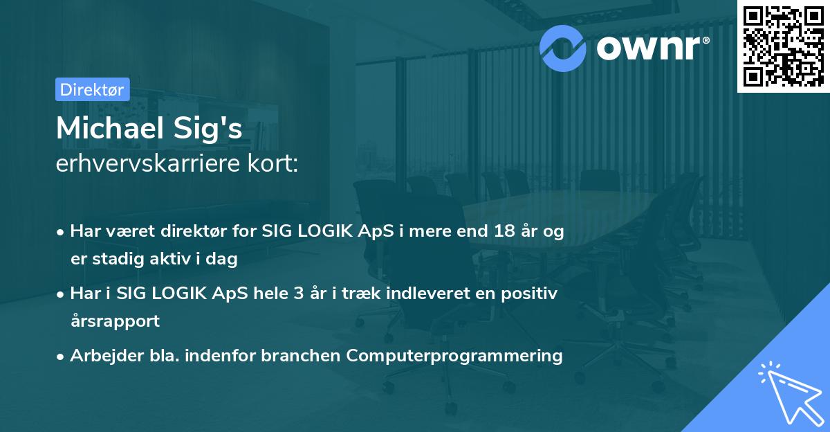Michael Sig's erhvervskarriere kort