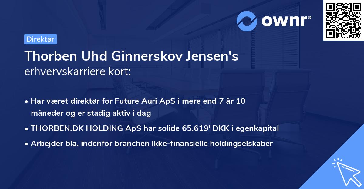 Thorben Uhd Ginnerskov Jensen's erhvervskarriere kort