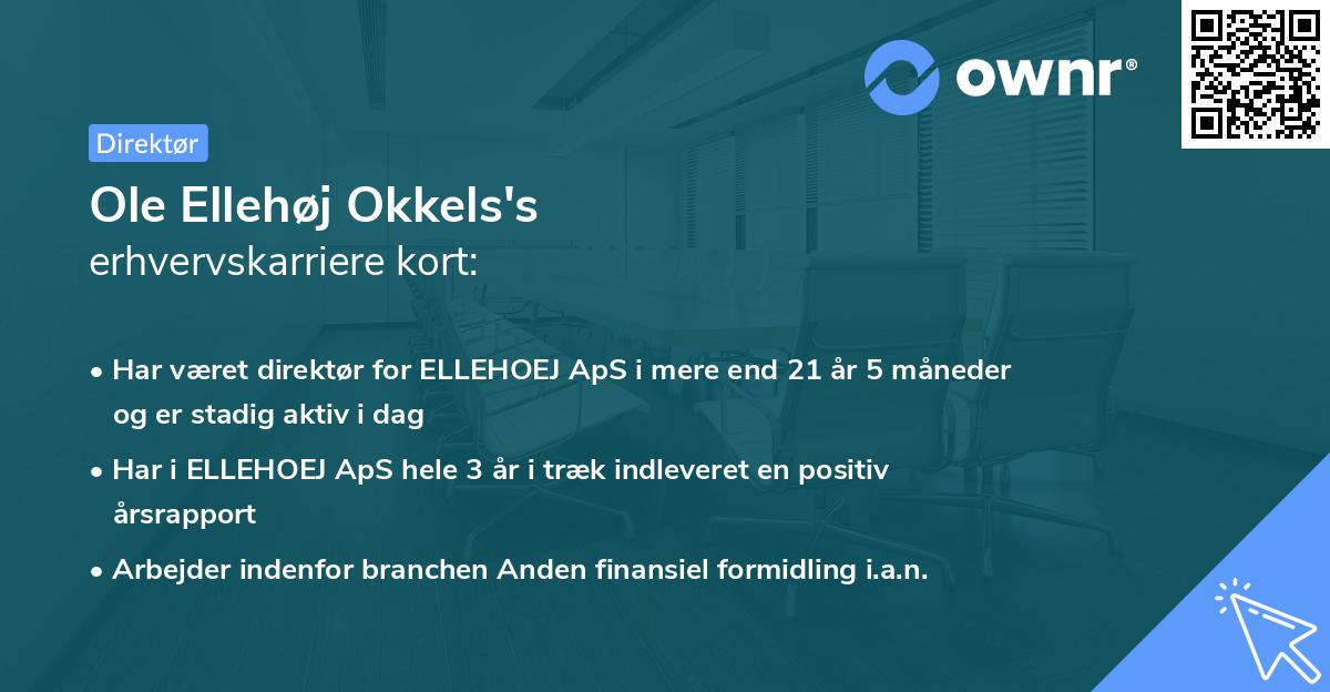 Ole Ellehøj Okkels's erhvervskarriere kort