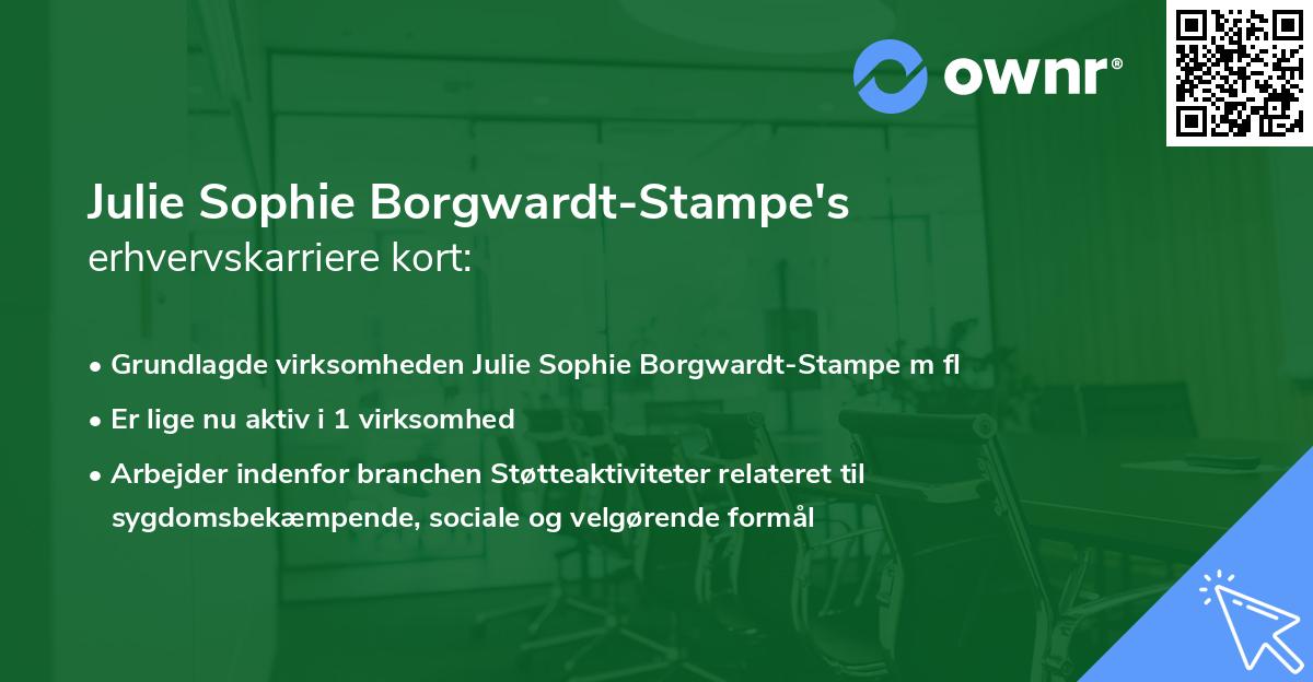 Julie Sophie Borgwardt-Stampe's erhvervskarriere kort