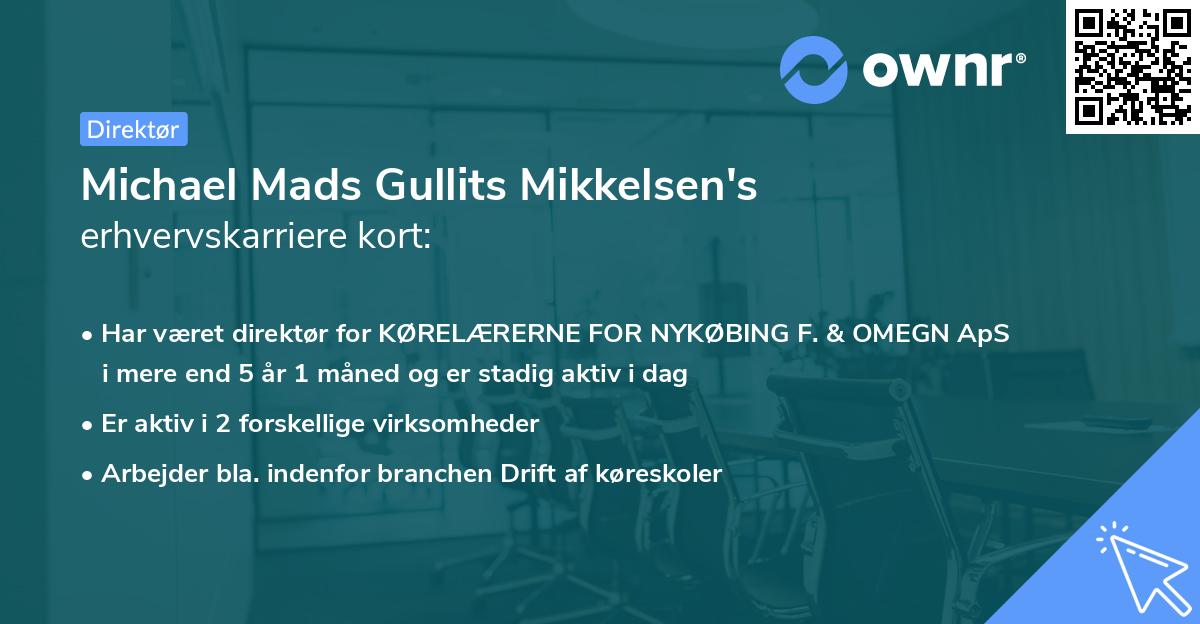Michael Mads Gullits Mikkelsen's erhvervskarriere kort