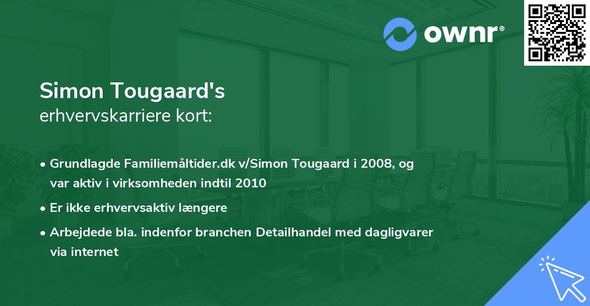 Simon Tougaard's erhvervskarriere kort
