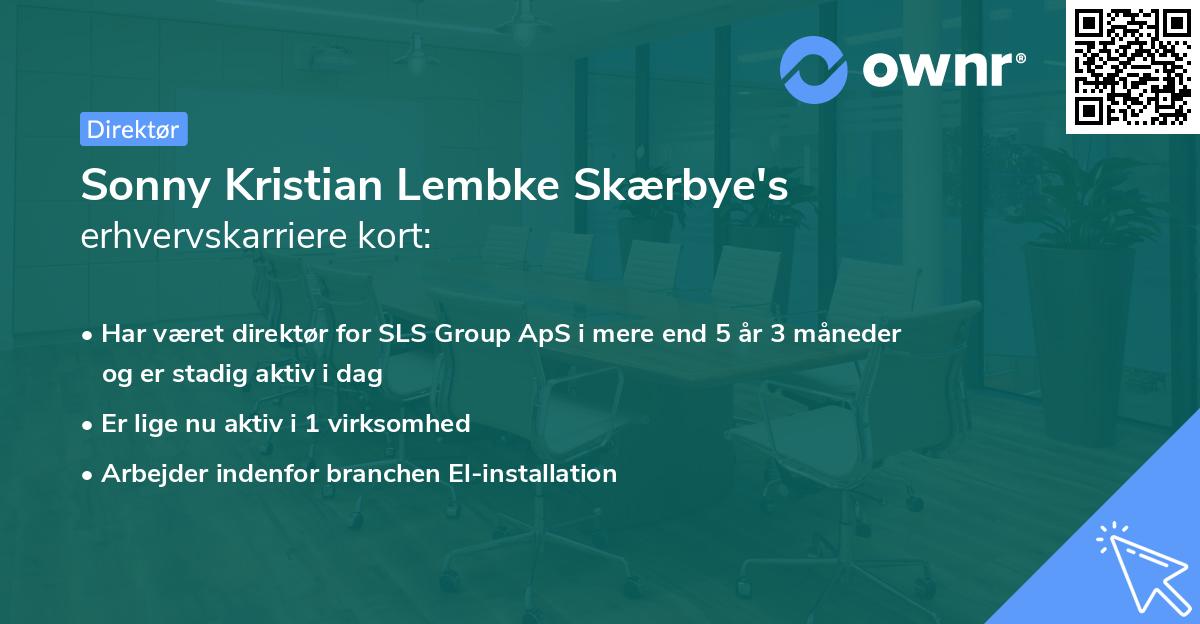 Sonny Kristian Lembke Skærbye's erhvervskarriere kort