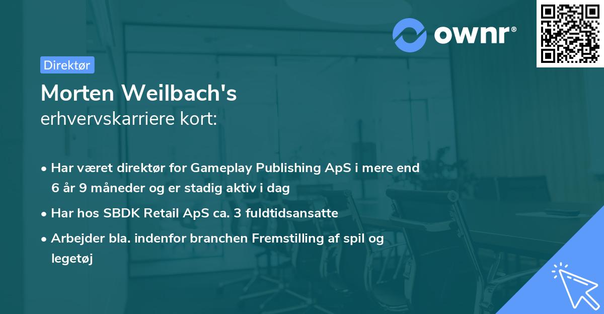 Morten Weilbach's erhvervskarriere kort