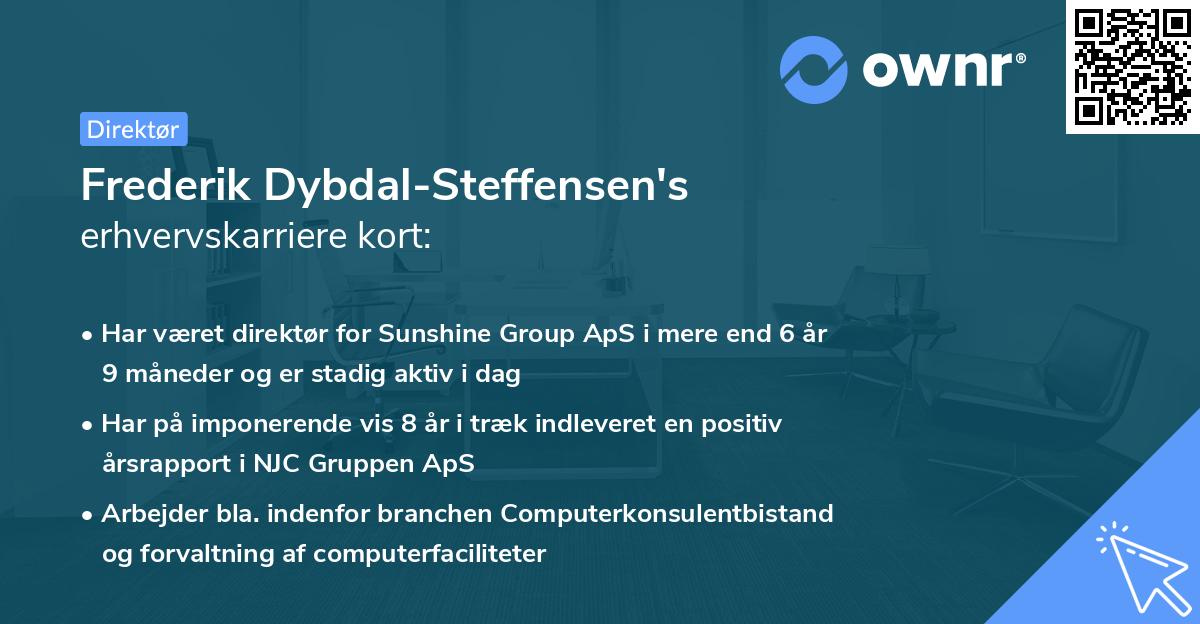Frederik Dybdal-Steffensen's erhvervskarriere kort