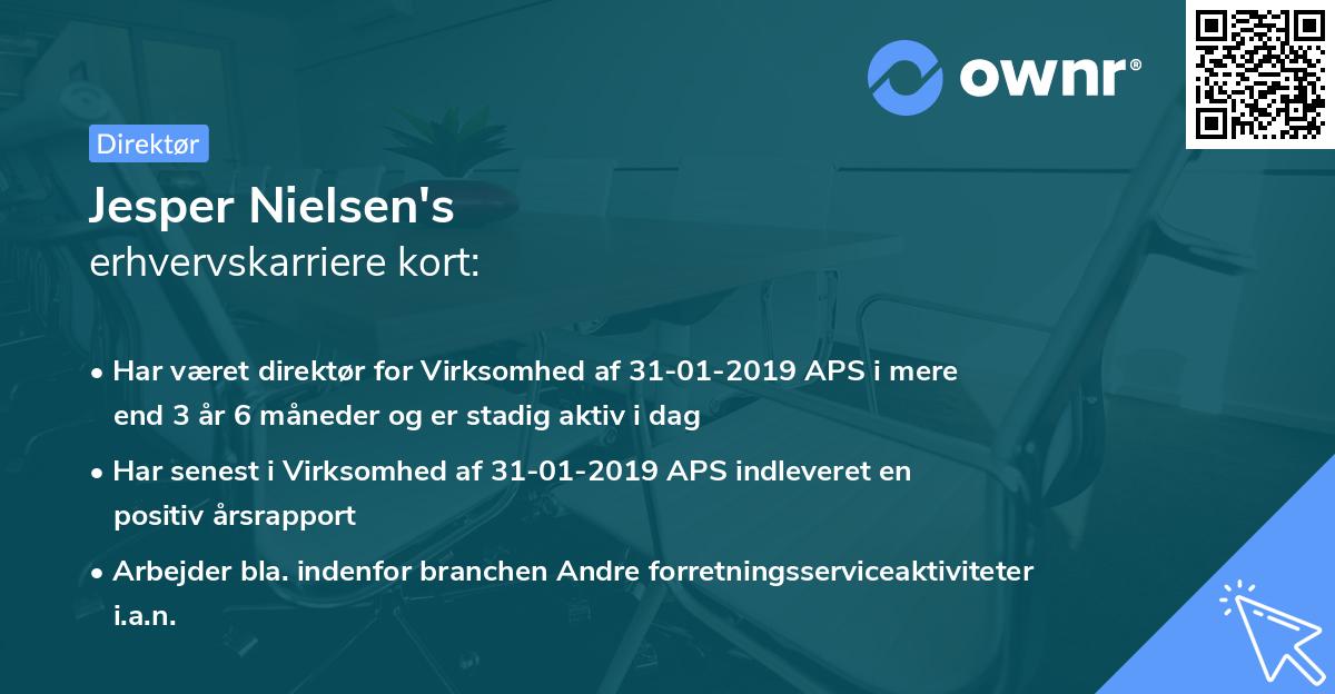 Jesper Nielsen's erhvervskarriere kort