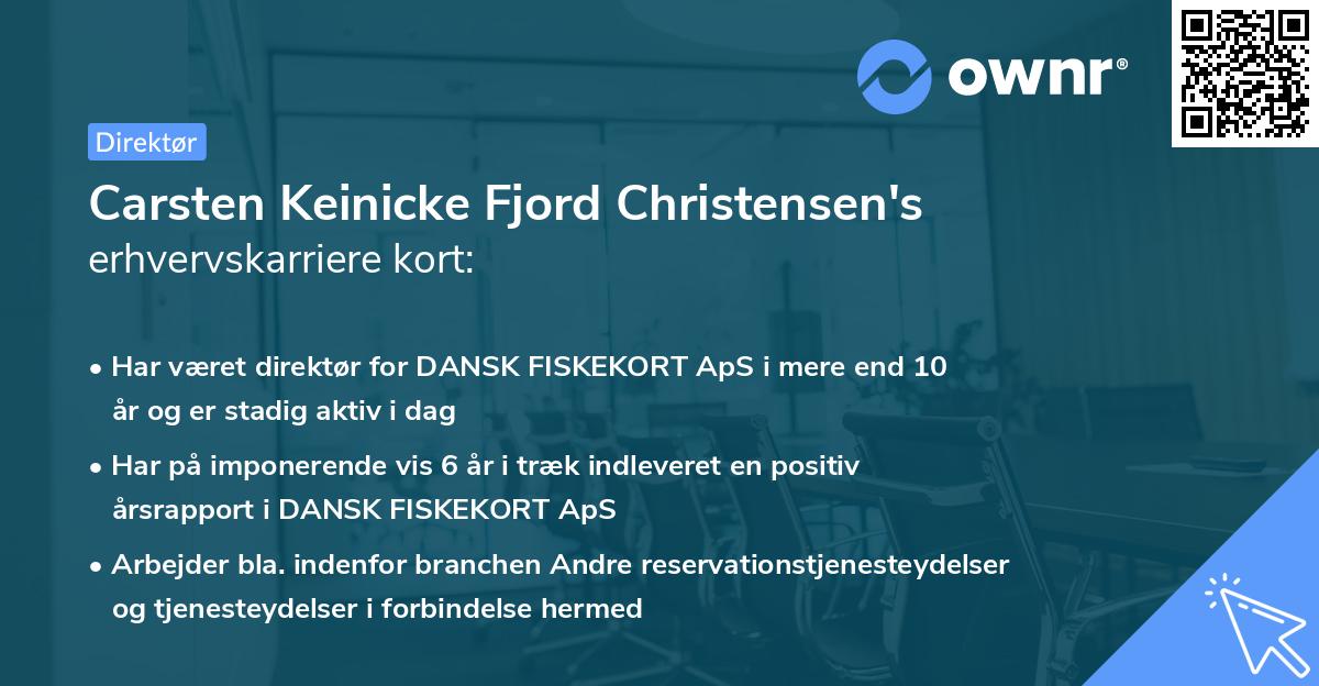 Carsten Keinicke Fjord Christensen's erhvervskarriere kort