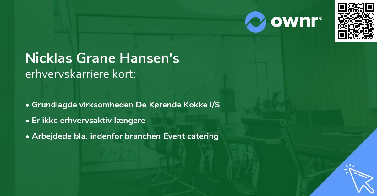 Nicklas Grane Hansen's erhvervskarriere kort
