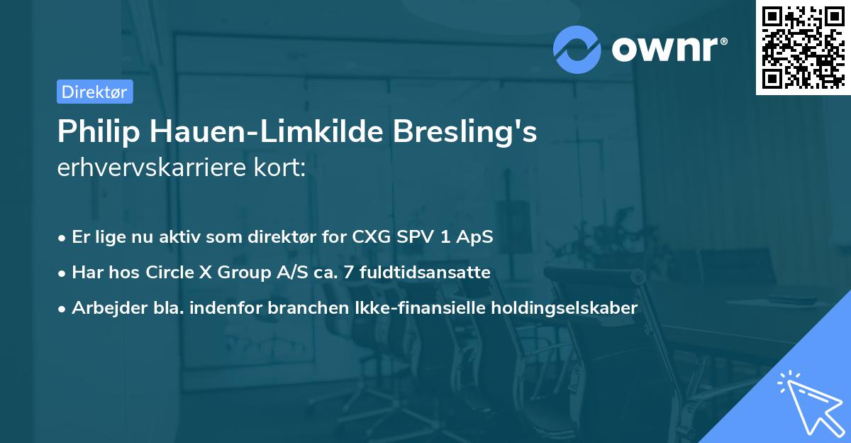 Philip Hauen-Limkilde Bresling's erhvervskarriere kort