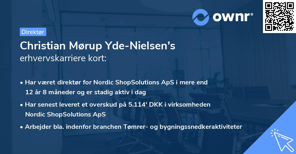Christian Mørup Yde-Nielsen's erhvervskarriere kort