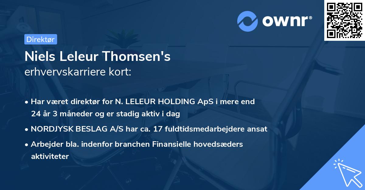 Niels Leleur Thomsen's erhvervskarriere kort