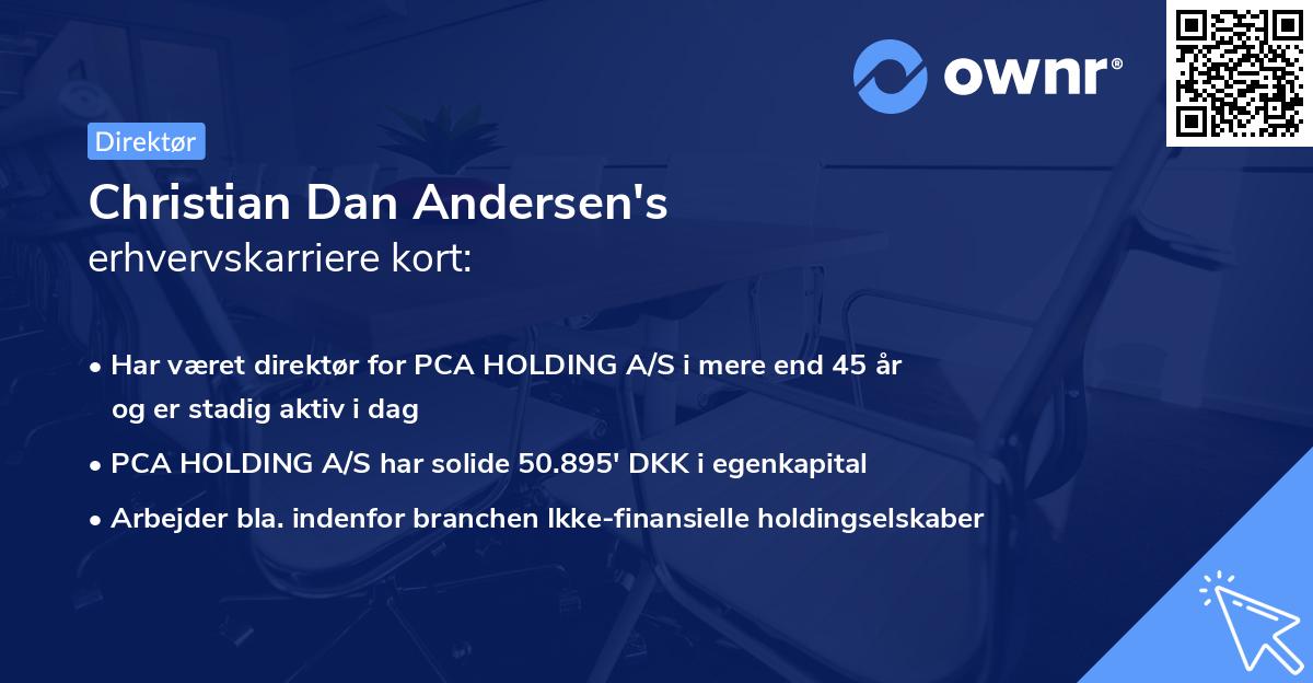 Christian Dan Andersen's erhvervskarriere kort