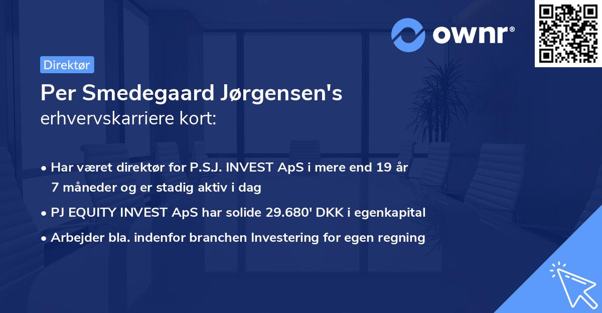 Per Smedegaard Jørgensen's erhvervskarriere kort
