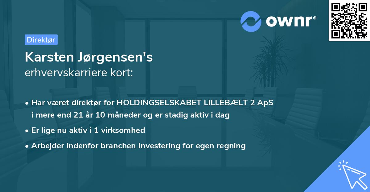 Karsten Jørgensen's erhvervskarriere kort