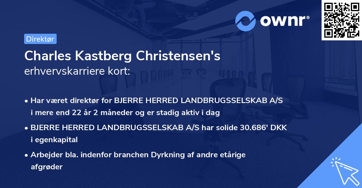 Charles Kastberg Christensen's erhvervskarriere kort