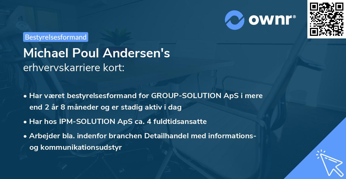 Michael Poul Andersen's erhvervskarriere kort