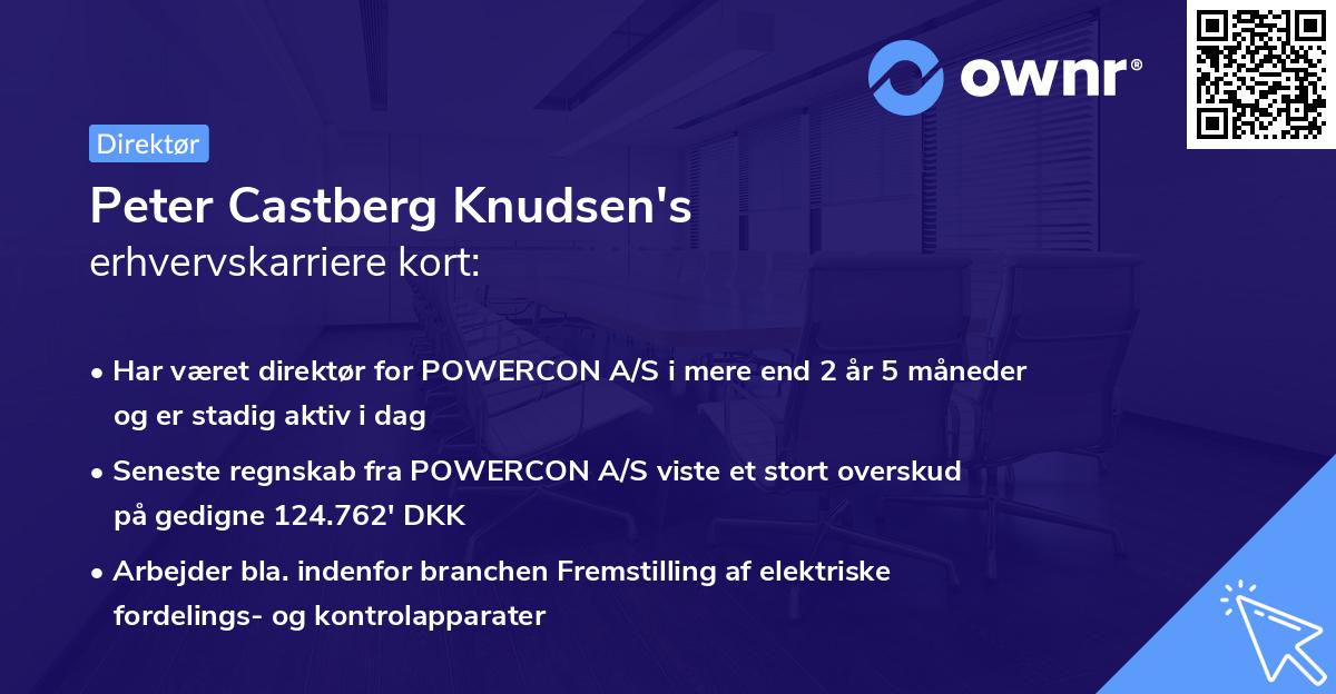 Peter Castberg Knudsen's erhvervskarriere kort