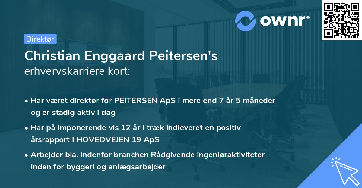 Christian Enggaard Peitersen's erhvervskarriere kort