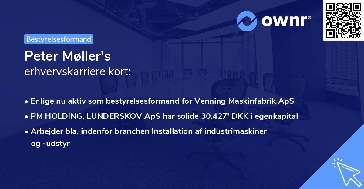 Peter Møller's erhvervskarriere kort