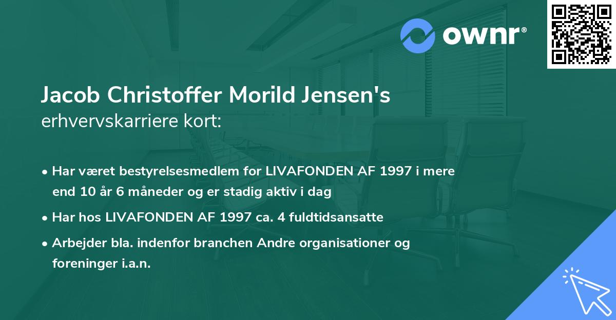 Jacob Christoffer Morild Jensen's erhvervskarriere kort