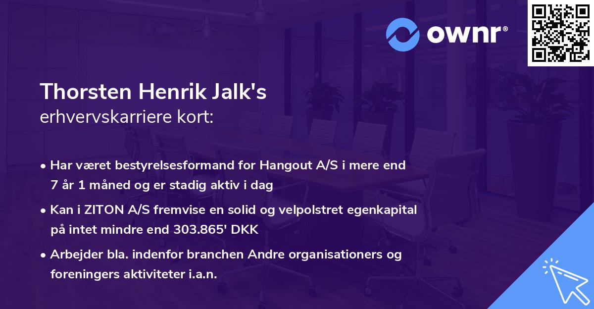 Thorsten Henrik Jalk's erhvervskarriere kort