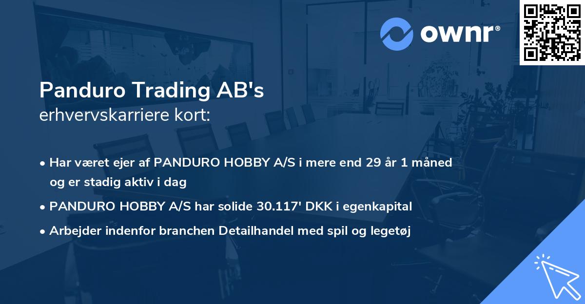 Panduro Trading AB's erhvervskarriere kort