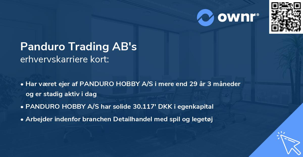 Panduro Trading AB's erhvervskarriere kort